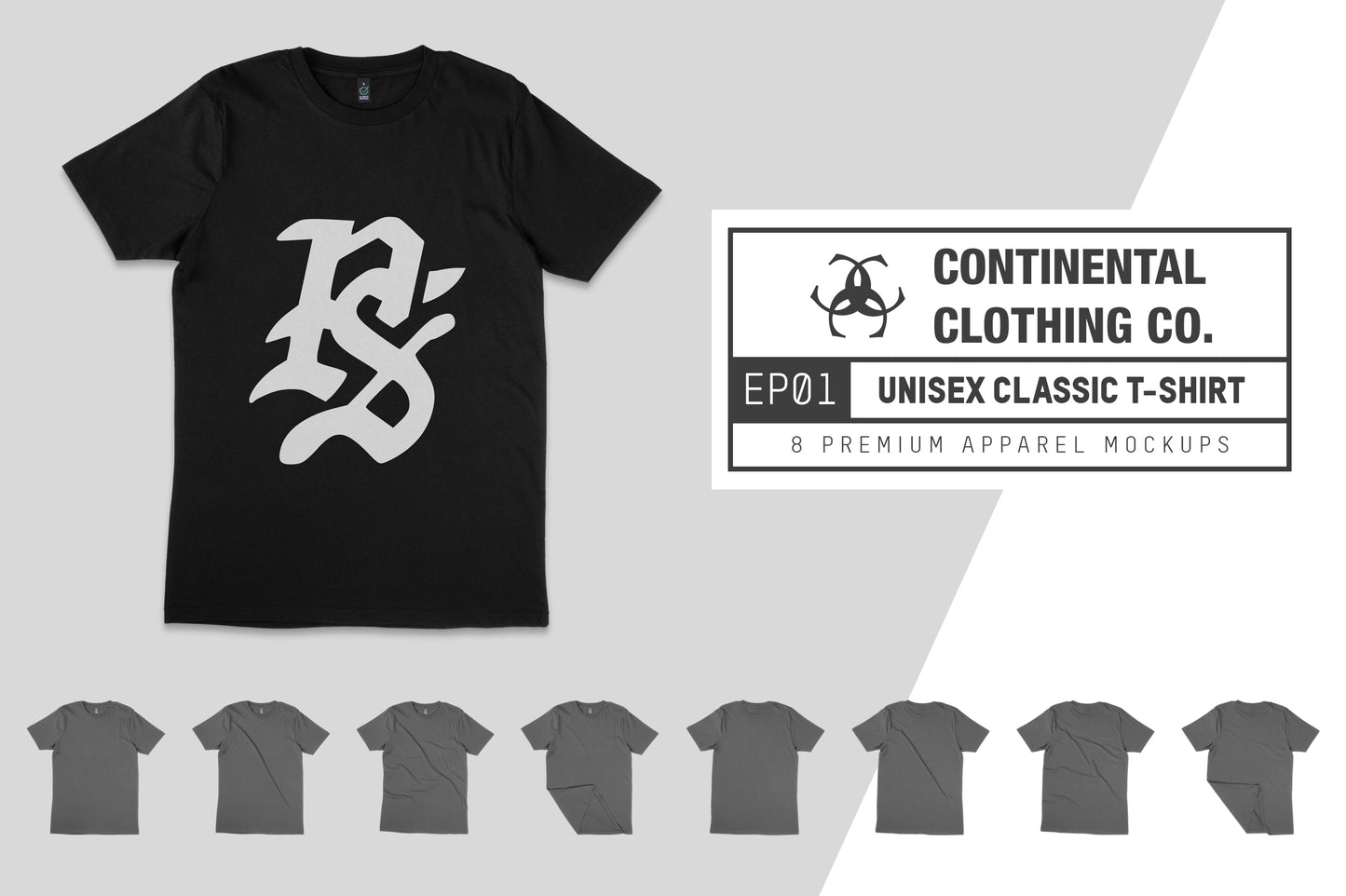 Continental Clothing EP01 T-Shirt Mockups