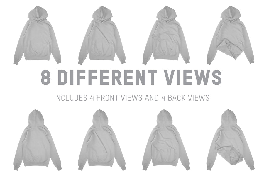 Continental Clothing N50P Pullover Hoody Mockups