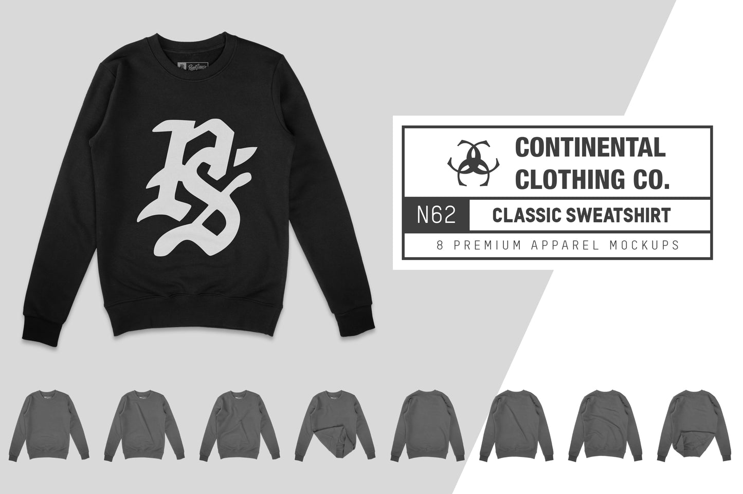 Continental N62 Classic Sweatshirt Mockups