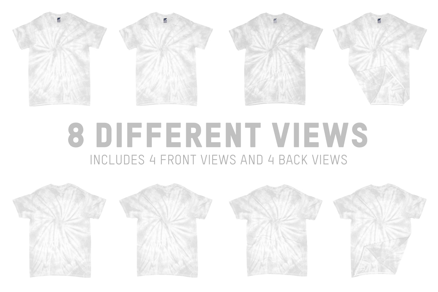 Colortone TD01M Tie Dye Tonal Spider T-Shirt Mockups