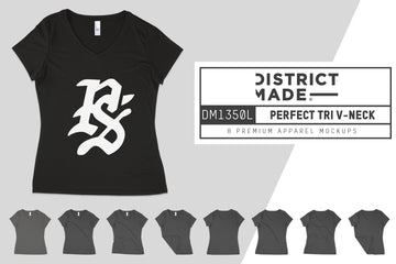 District Made DM1350L Perfect Tri V-Neck