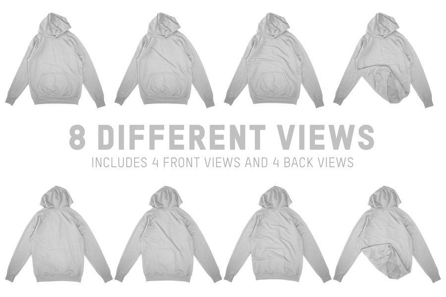 District Made DT355 Perfect Tri French Terry Hoodie Mockups