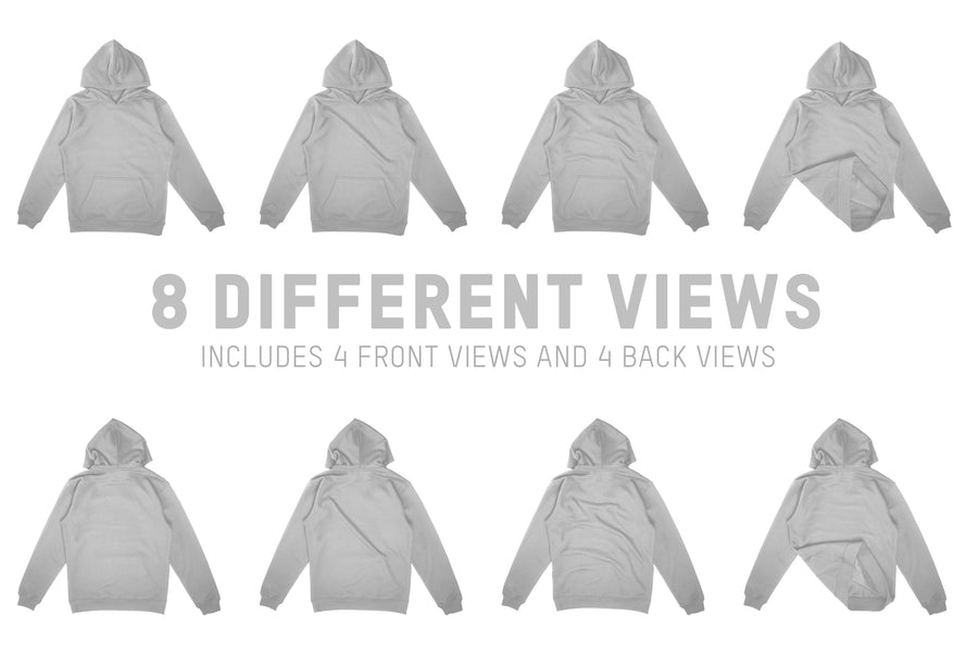 District Made DT6100 VIT Fleece Hoodie Mockups