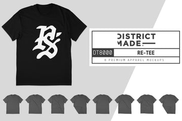 District Made DT8000 Re-Tee Mockups
