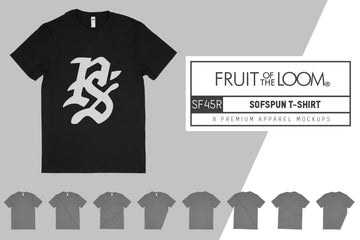 Fruit Of The Loom SF45R Sofspun T-Shirt Mockups
