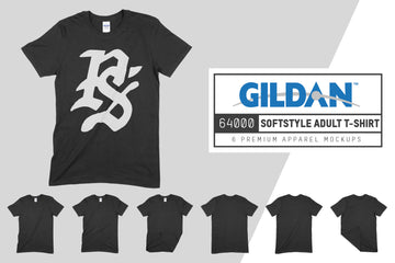 Gildan 64000 Softstyle Adult T-Shirt Mockups