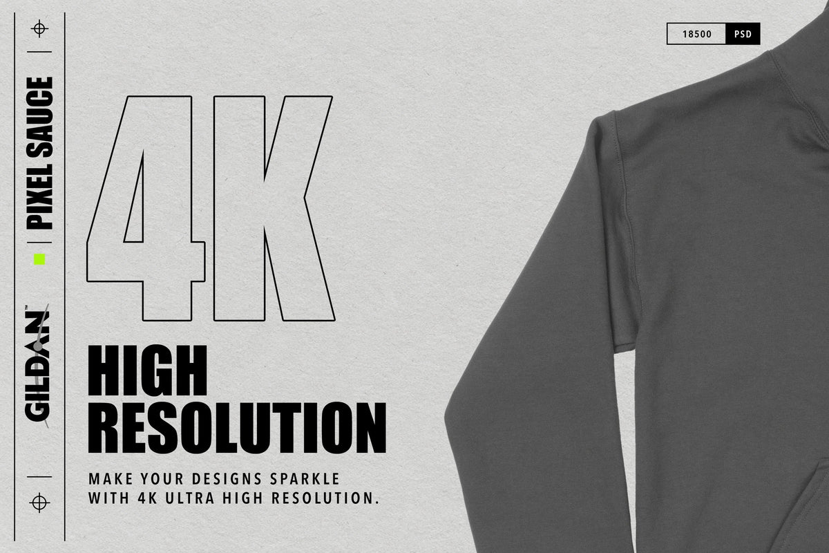 Gildan 18500 Hooded Sweatshirt mockup image 3