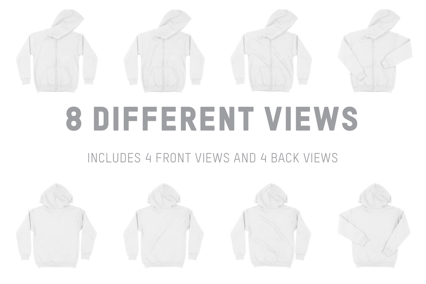 Gildan 18600B Youth Zip Up Hoodie Mockups