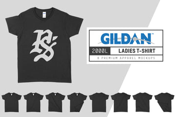 Gildan 2000L Ladies' T-Shirt Mockups