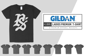 Gildan 4100L Ladies Premium T-Shirt Mockups
