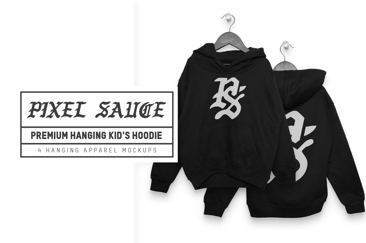 Hanging Kid's Hoodie Mockups