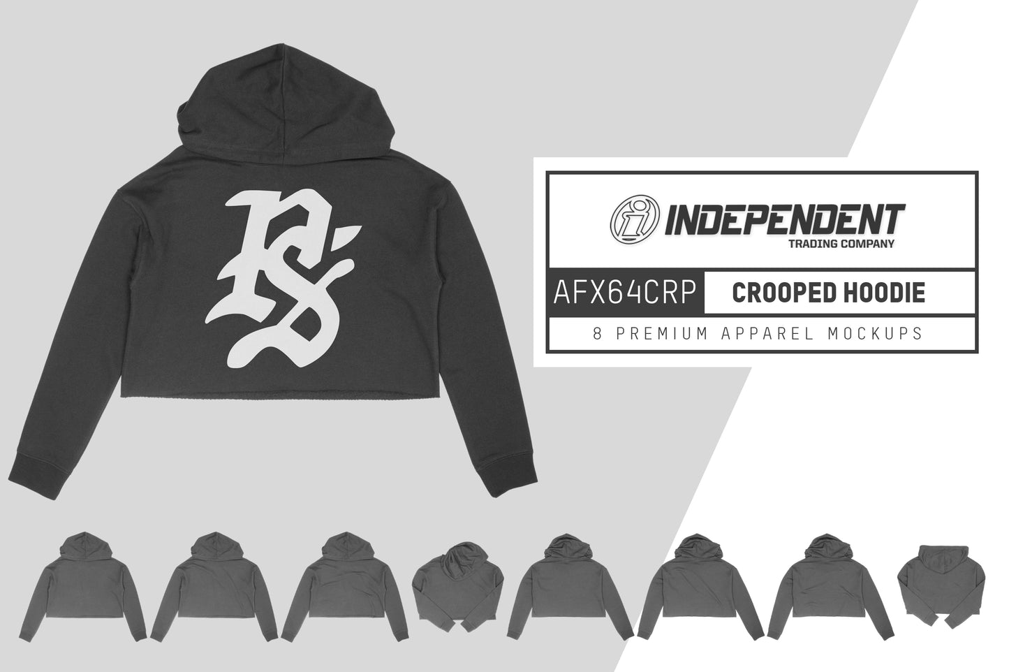 Independent AFX64CRP Cropped Hoodie Mockups