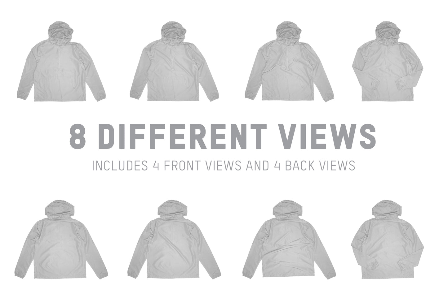 Independent EXP54LWP Lightweight Pullover Windbreaker Mockups