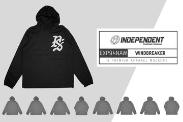 Independent EXP94NAW Nylon Anorak Jacket Mockups