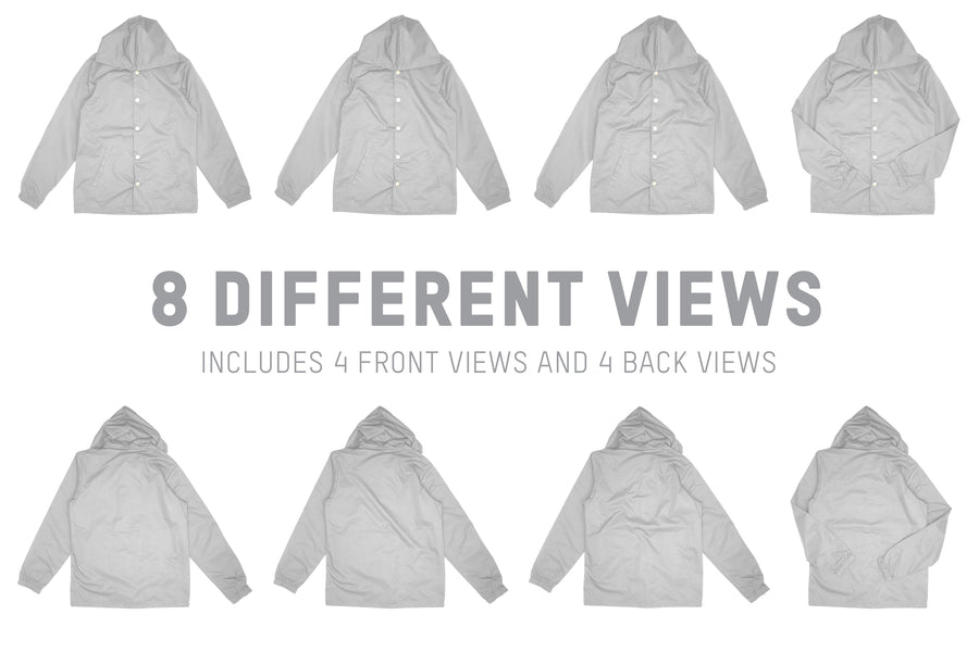 Independent EXP95NB Hooded Coaches Jacket Mockups