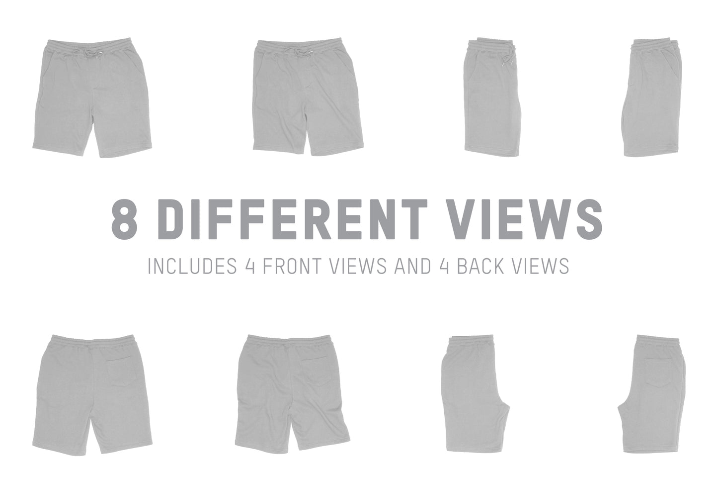 Independent IND20SRT Fleece Shorts Mockups