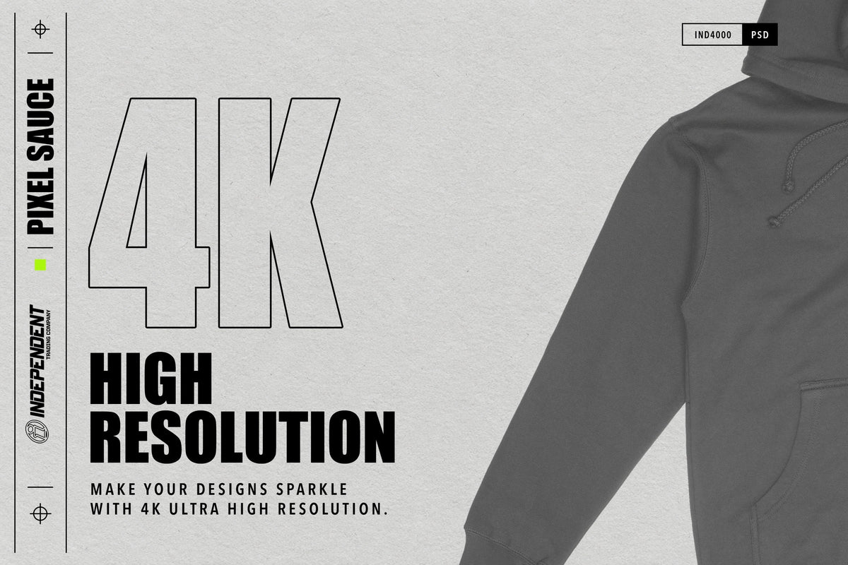 Independent IND4000 Heavyweight Hoodie mockup image 3