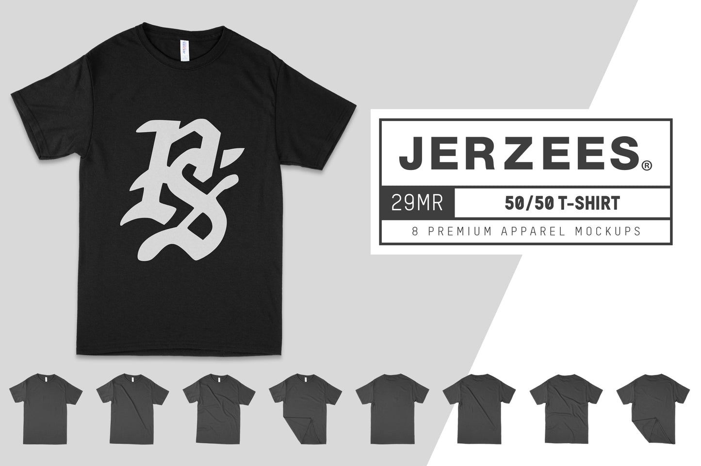 Jerzees 29MR 50/50 T-Shirt Mockups