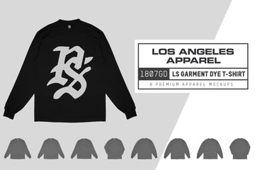 Los Angeles Apparel 1807GD Longsleeve T-Shirt Mockups