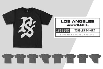 Los Angeles Apparel 18101GD Toddler T-Shirt Mockups