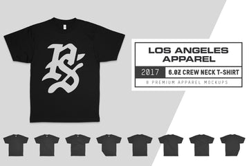 Los Angeles Apparel 2017 Heavy Cotton T-Shirt Mockups