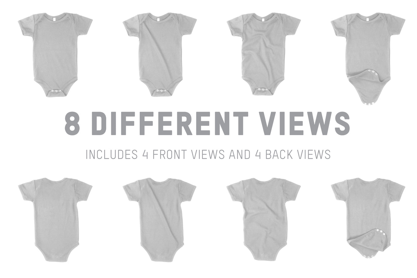 Los Angeles Apparel 40001 Baby Rib Infant Onesie Mockups