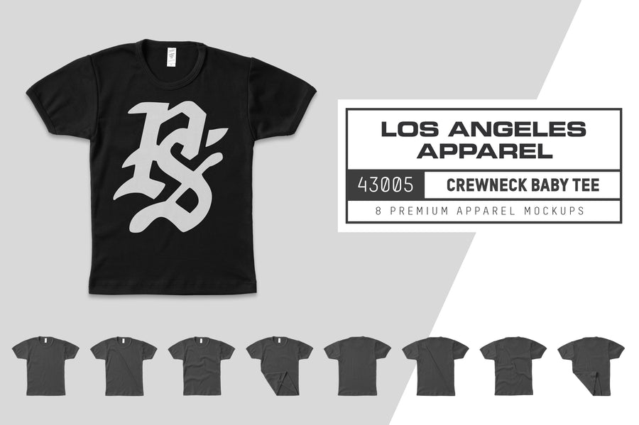 Los Angeles Apparel 43005 Baby T-Shirt Mockups