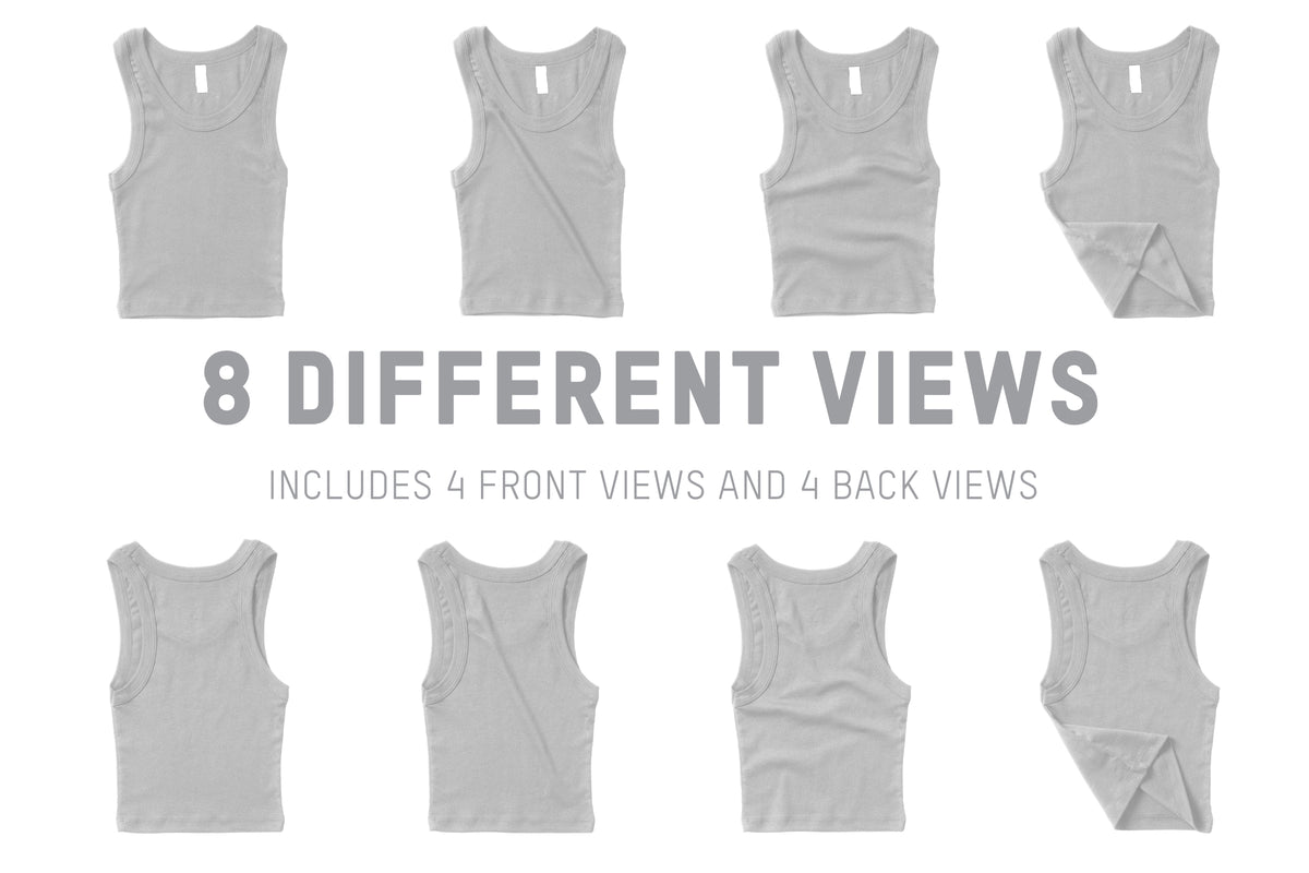 Los Angeles Apparel 4328 Sporty Baby Rip Crop Tank Mockups