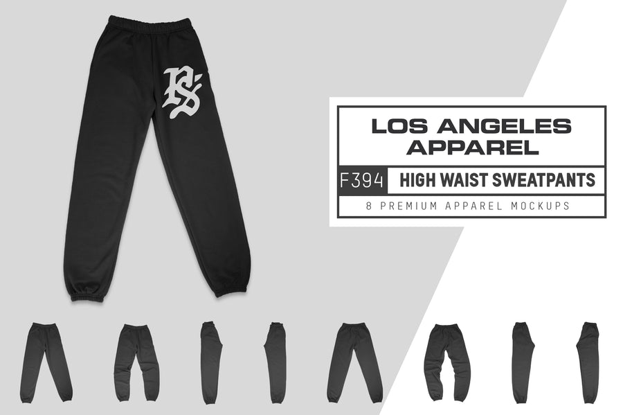 Los Angeles Apparel F394 High Waist Sweatpants Mockups