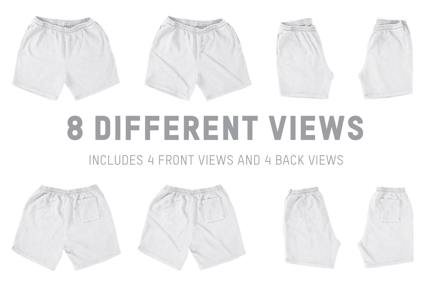 Los Angeles Apparel HF02GD Heavy Fleece Shorts Mockups