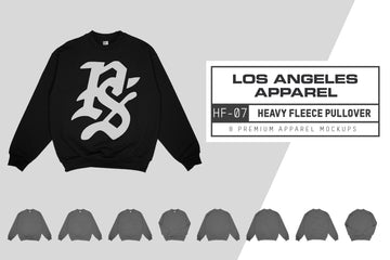 Los Angeles Apparel HF07 Pullover Sweatshirt Mockups