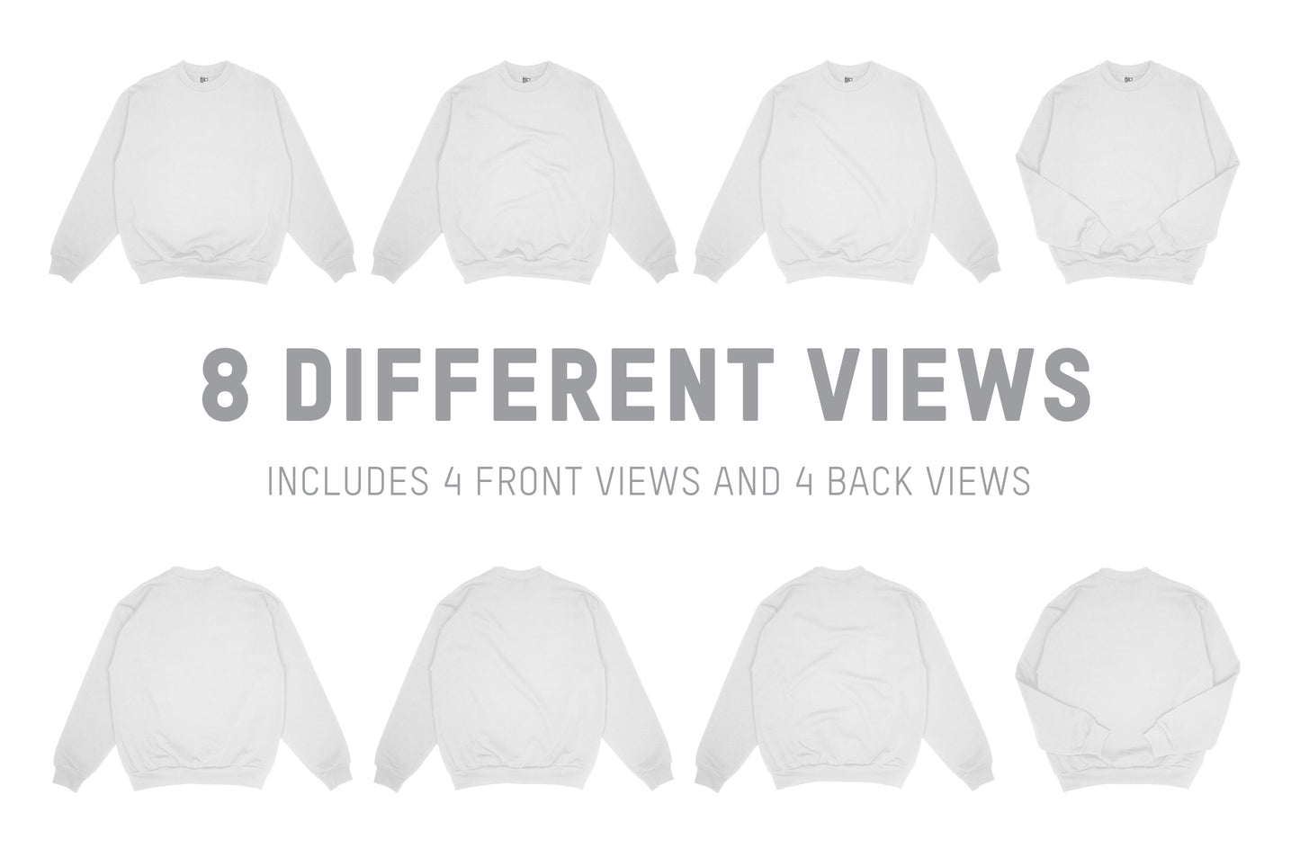 Los Angeles Apparel HF07 Pullover Sweatshirt Mockups