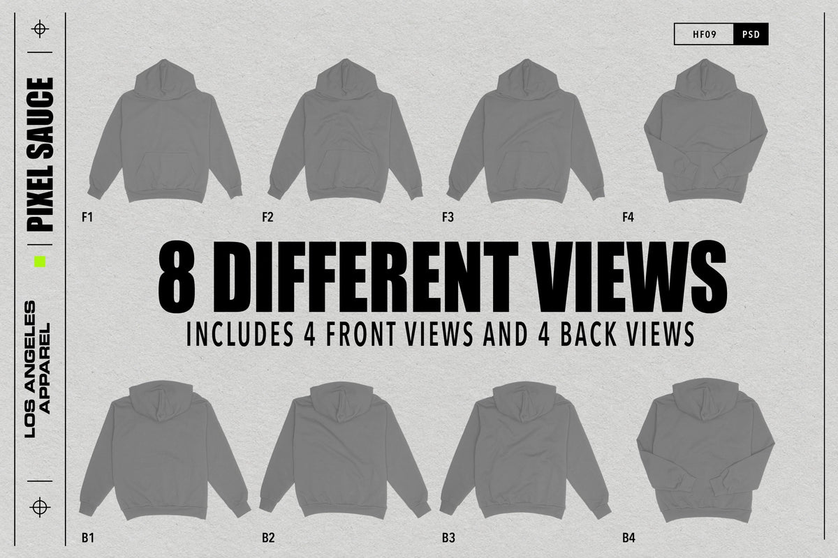 Los Angeles Apparel HF09 Hooded Sweatshirt mockup image 5