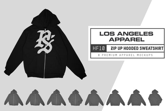 Los Angeles Apparel HF10 Zip Up Hooded Sweatshirt