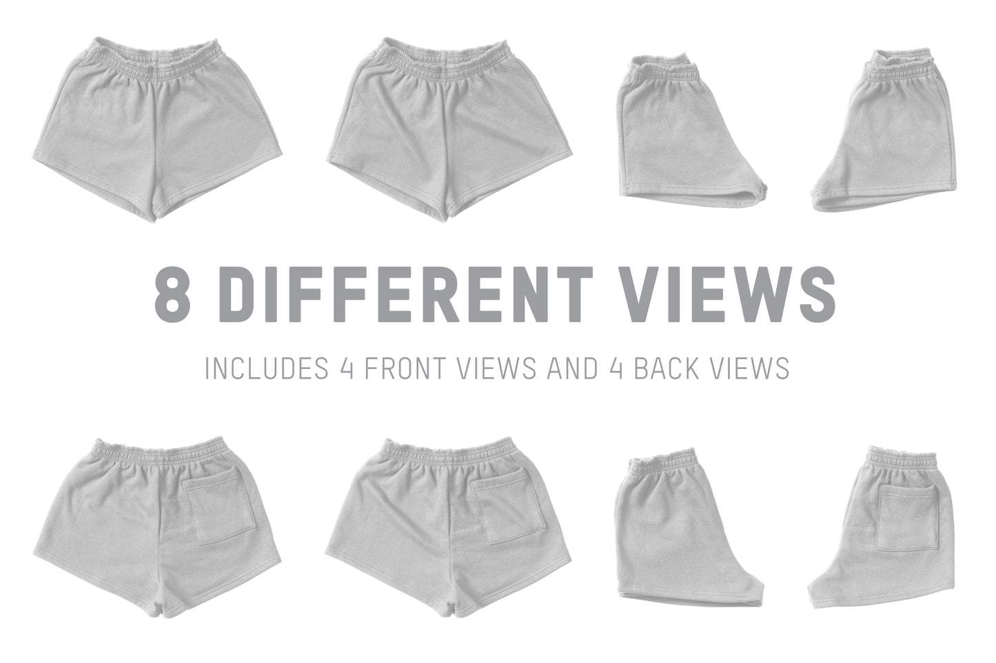 Los Angeles Apparel HF314 Heavy Fleece Short Shorts Mockups