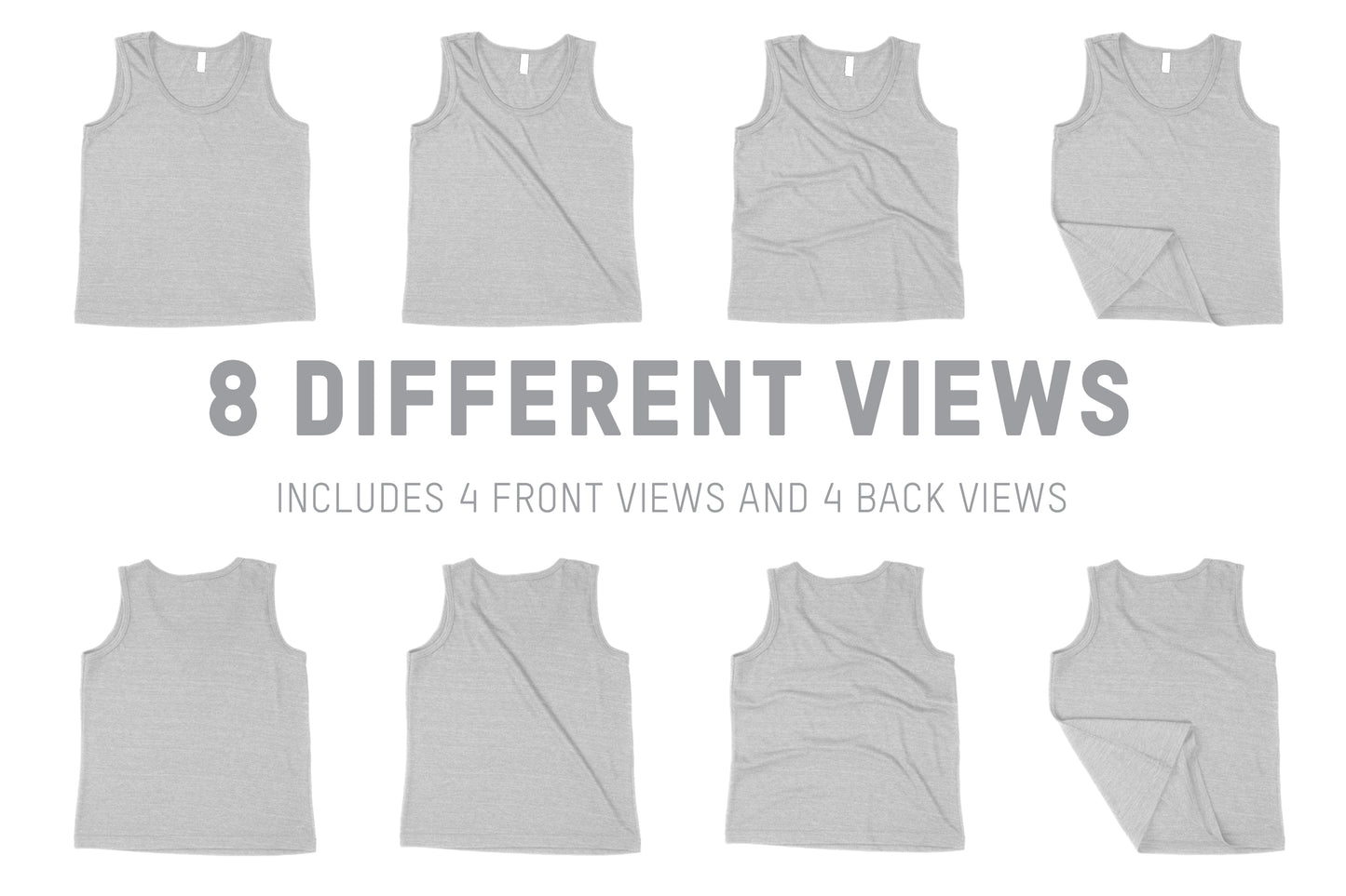 Los Angeles Apparel TR2008 Youth Tri-Blend Tank Mockups