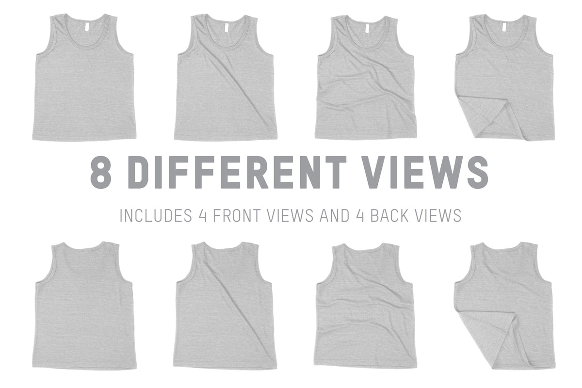 Los Angeles Apparel TR2008 Youth Tri-Blend Tank Mockups