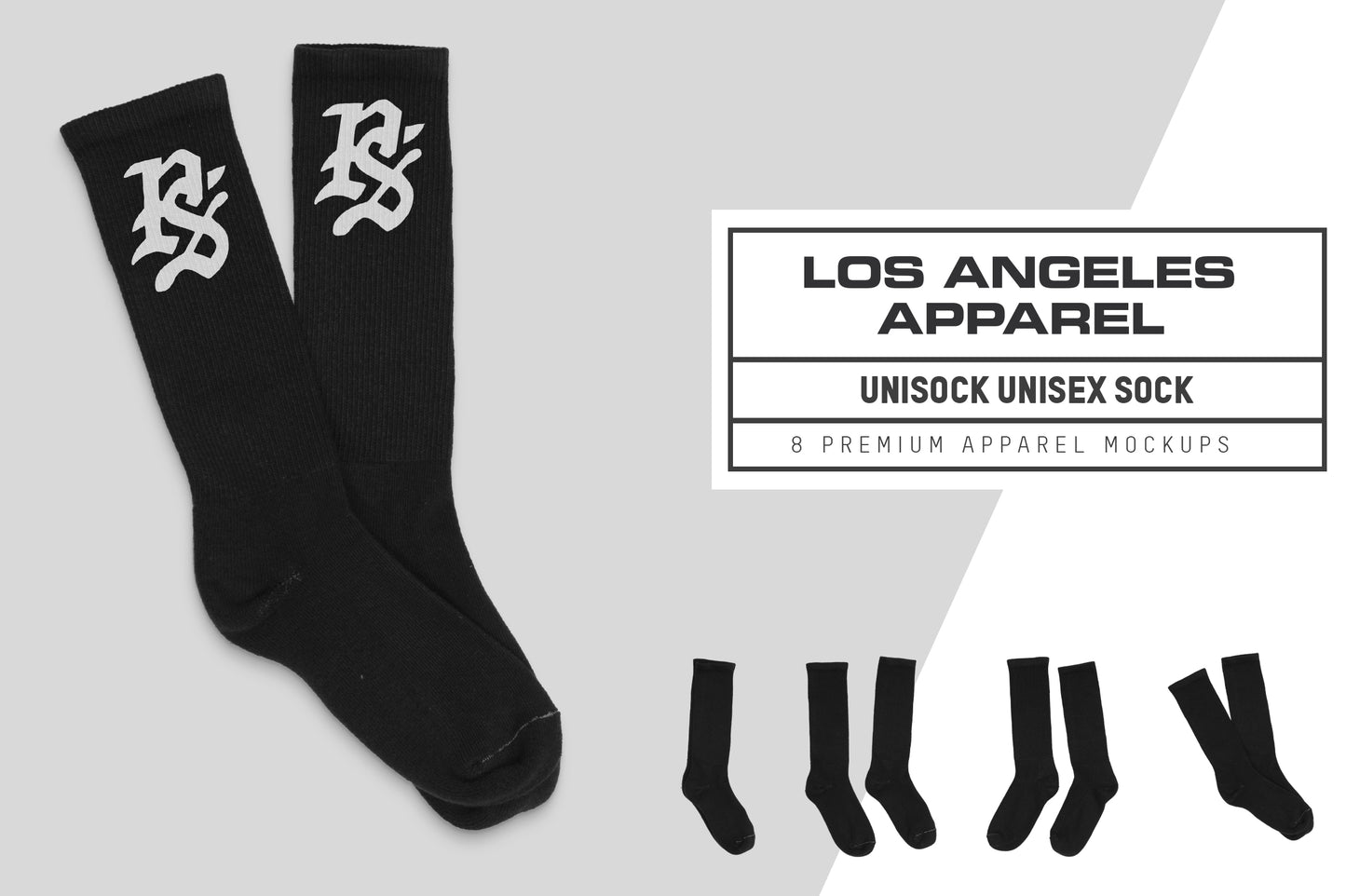 Los Angeles Apparel Unisock Mockups