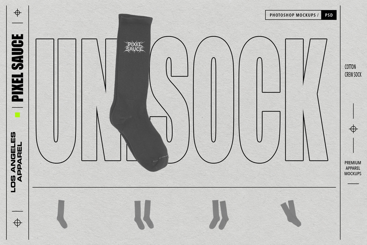 Los Angeles Apparel Unisock Mockups