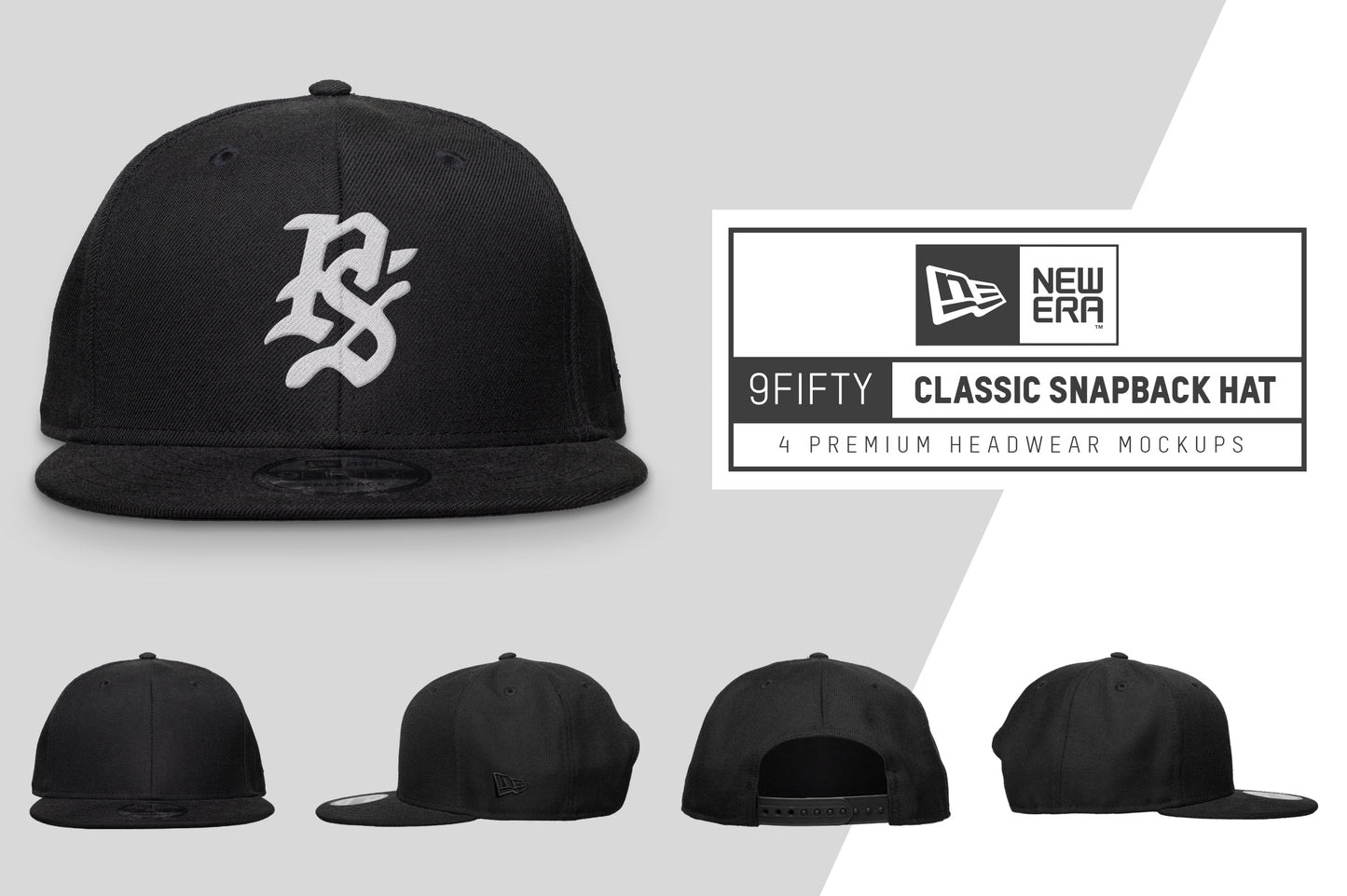 New Era 9Fifty Classic Snapback Hat Mockups