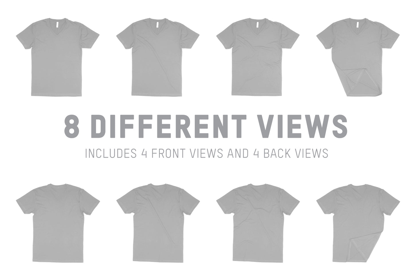 Next Level 3200 Short Sleeve V-Neck T-Shirt Mockups