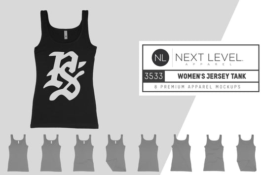 Next Level 3533 Women's Jersey Tank Mockups