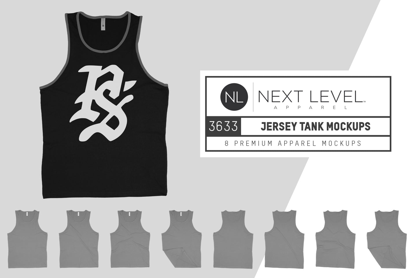 Next Level 3633 Jersey Tank Mockups