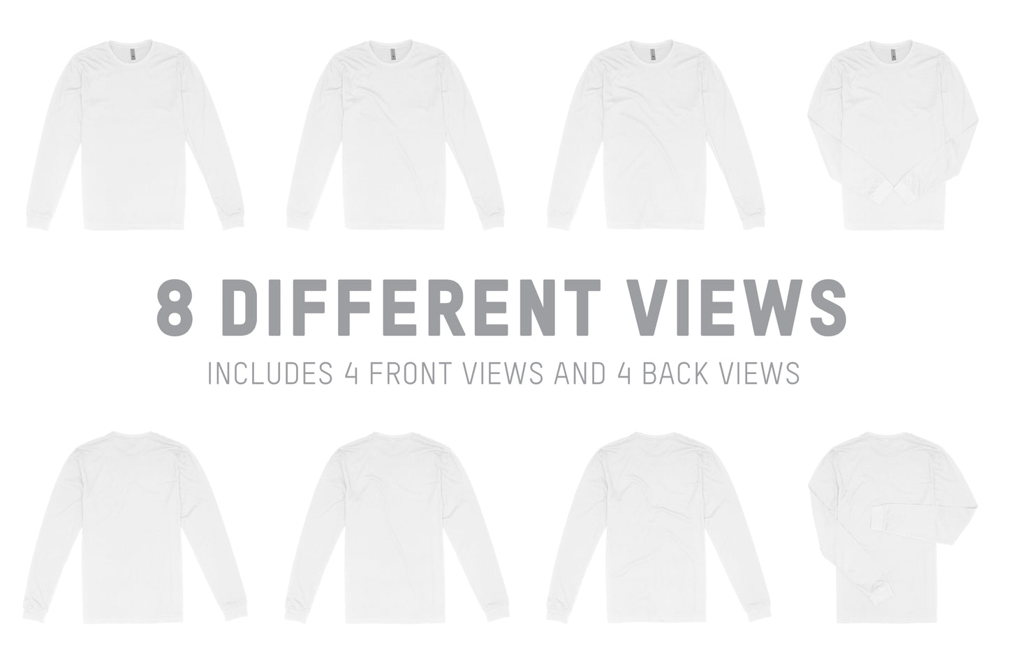 Next Level 6411 Long Sleeve Crew Mockups