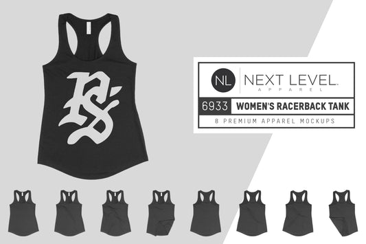 Next Level 6933 Terry Racerback Tank Mockups