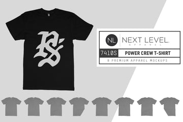 Next level 7410S Power Crew T-Shirt Mockups