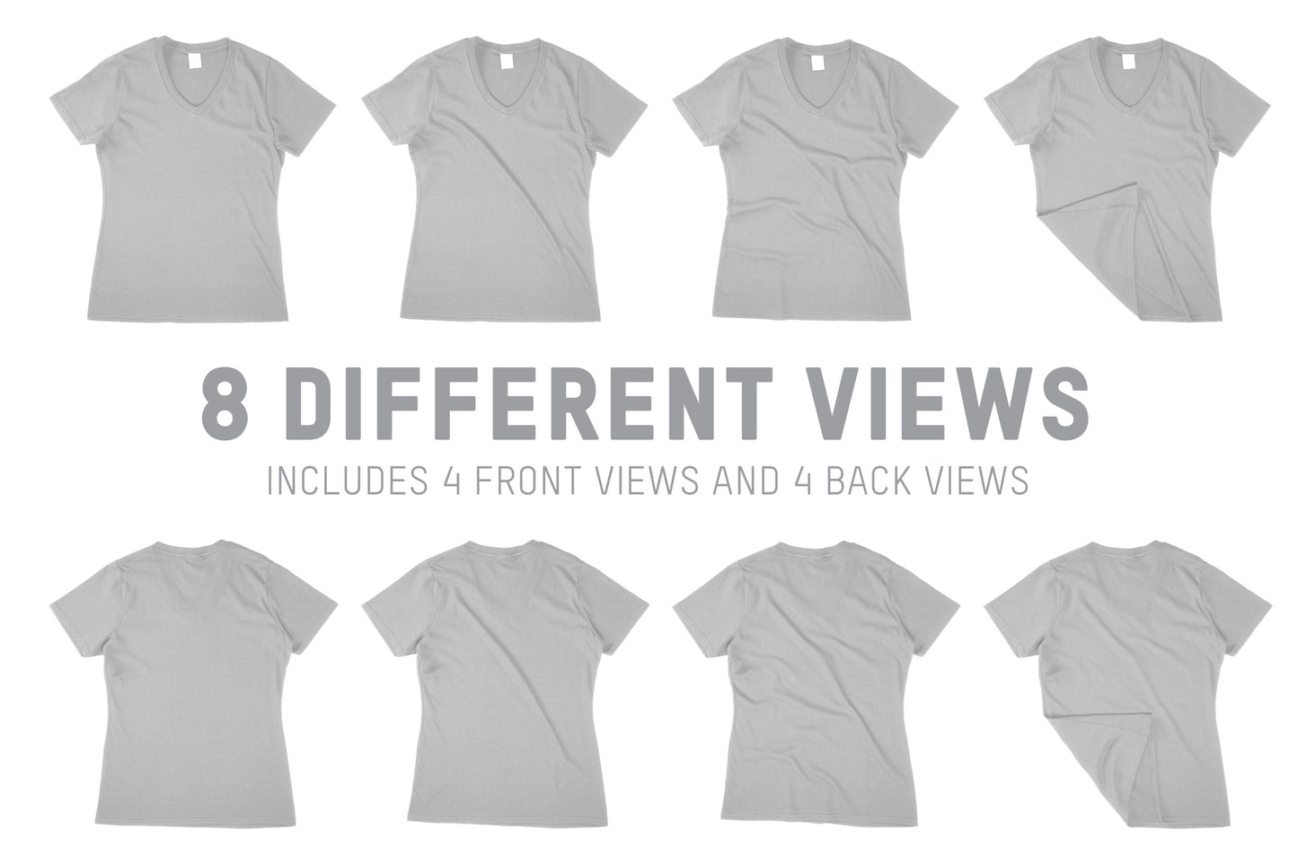 Port & Company LPC54V Ladies' Core V-Neck Mockups