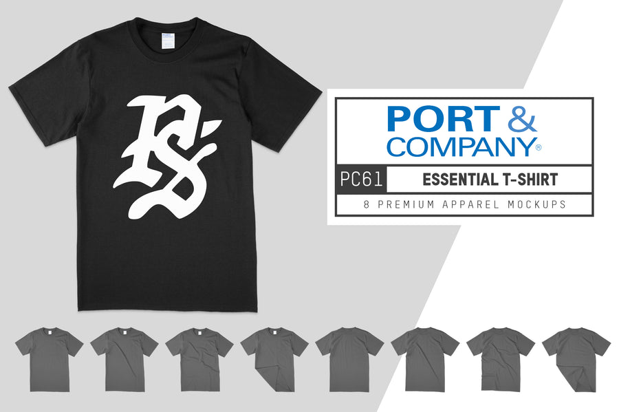 Port & Company PC61 Essential T-Shirt Mockups