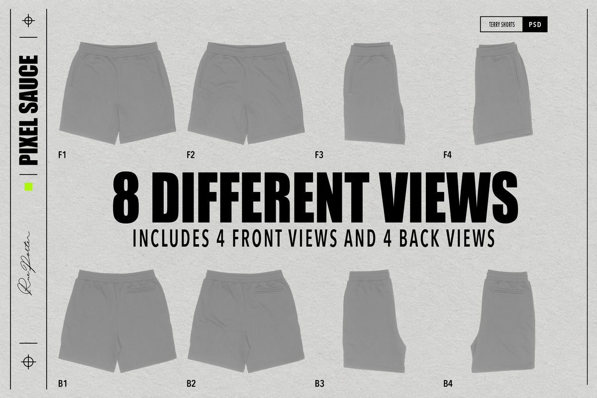 Rue Porter French Terry Shorts mockup image 6