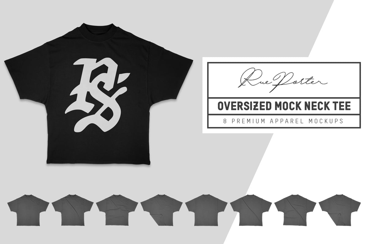Rue Porter Oversized Mock New Tee Mockups
